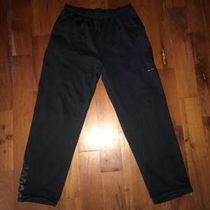 Black Reebok sweatpants